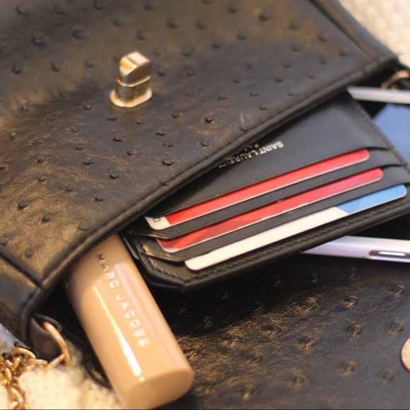 ASOS Ostrich Crossbody Bag With Scallop Flap - Picture 2 of 4